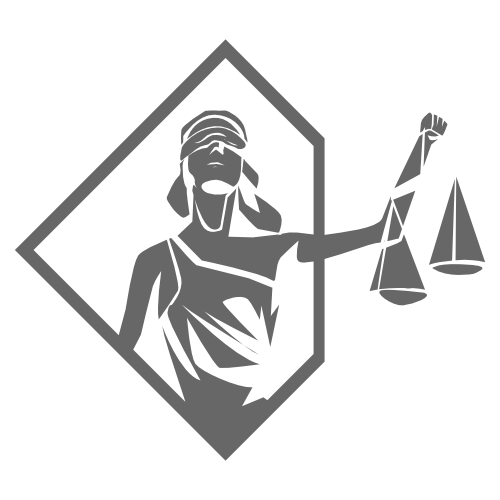 lady justice holding scales icon